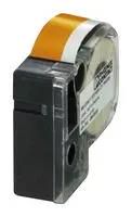 LABEL PRINTER TAPE, BLACK ON ORANGE, 8M