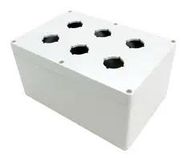 ENCLOSURE, PUSH BUTTON, PC, GREY