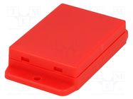 Enclosure: multipurpose; X: 50.4mm; Y: 70mm; Z: 17mm; ABS; red; UL94HB GAINTA