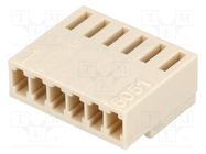 Plug; wire-board; female; KK; 2.5mm; PIN: 6; w/o contacts; for cable MOLEX