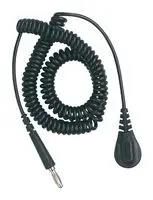 COIL CORD, SNAP SOCKET, 1.83M, BLACK