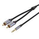 Cable Audio 2xRCA to 3.5mm Vention BCNBK 8m (grey), Vention