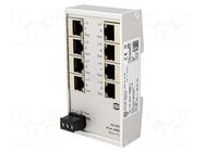 Switch Ethernet; unmanaged; Number of ports: 8; 9÷60VDC; IP30 HARTING