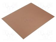 Laminate; aluminium; 1.5mm; L: 305mm; W: 255mm; Coating: copper 