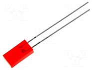 LED; red; rectangular; 5x2.5mm; 3.2÷12.5mcd; 110°; Front: flat; 20mA KINGBRIGHT ELECTRONIC