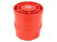 Signaller: sound; siren; 110÷240VAC; 115dB; 140; IP65; red; ABS; 40mA WERMA