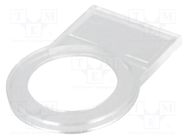 Bezel; 22mm; har-port; -25÷70°C; Ø22.3mm; IP20; transparent HARTING