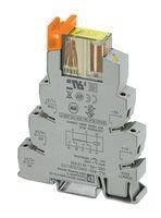 RELAY MODULE, DPDT, 6A, 24VDC, DIN RAIL