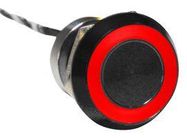 CAPACITIVE SW, DPDT, 0.01A, 12V, GRN/RED