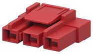 PLUG HOUSING, 3POS, PA 66 GF, RED