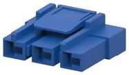 PLUG HOUSING, 3POS, PA 66 GF, BLUE