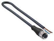 SENSOR CORD, 4P M12 RCPT-FREE END, 5M