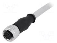 Connector: M12; plug; female; PIN: 8; straight; cables; 10m HARTING