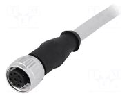 Connector: M12; plug; female; PIN: 8; straight; cables; 2m HARTING