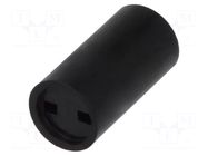 Spacer sleeve; LED; Øout: 5mm; ØLED: 3mm; L: 10.2mm; black MENTOR