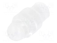 Fiber for LED; Ø2.8mm; L: 5mm; round; Front: convex; straight MENTOR