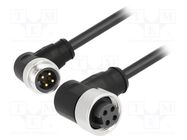 Cable: for sensors/automation; 7/8",both sides; 0.6m; male; PIN: 4 HARTING