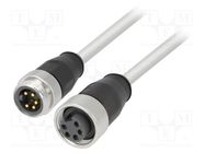 Cable: for sensors/automation; 7/8",both sides; 2m; male; female HARTING