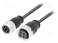 Cable: for sensors/automation; PIN: 4; plug; 1m HARTING