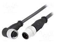 Cable: for sensors/automation; plug; PIN: 4; 2m HARTING