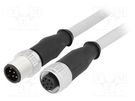 Cable: for sensors/automation; PIN: 8; M12-M12; 7.5m; plug; plug HARTING