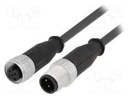 Cable: for sensors/automation; PIN: 3; M12-M12; 5m; plug; plug; male HARTING