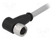 Connector: M8; female; PIN: 4; angled 90°; with lead; plug; 2m; PVC HARTING