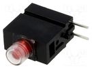 LED; in housing; red; 3mm; No.of diodes: 1; 20mA; Lens: red,diffused MENTOR