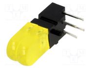 LED; in housing; No.of diodes: 2; yellow; 20mA; 100°; 589nm MENTOR