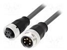 Cable: for sensors/automation; 7/8",both sides; 0.3m; male; PIN: 5 HARTING