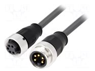 Cable: for sensors/automation; PIN: 5; plug; 0.3m HARTING