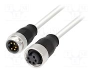 Cable: for sensors/automation; 7/8",both sides; 0.3m; male; PIN: 5 HARTING