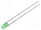 LED; 3mm; green; 8÷32mcd; 60°; Front: convex; 2.2÷2.5V; No.of term: 2 KINGBRIGHT ELECTRONIC