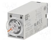 Timer; 0,1s÷10min; DPDT; 250VAC/5A; Usup: 24VAC; H3YN; socket; PIN: 8 OMRON