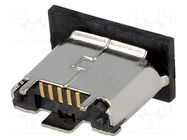 Socket; USB B micro; SMT; PIN: 5; USB 2.0; gold-plated ATTEND