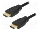 Cable; HDMI 1.4; HDMI plug,both sides; PVC; Len: 1m; black LOGILINK