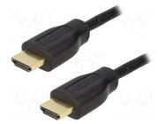 Cable; HDMI plug,both sides; PVC; Len: 1m; black; HDMI 1.4 LOGILINK