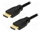 Cable; HDMI 1.4; HDMI plug,both sides; PVC; Len: 7.5m; black LOGILINK
