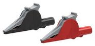 ALLIGATOR CLIP W/4MM JACK, 36A, BLK/RED