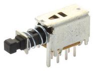 PB SWITCH, SPDT, 0.2A, 30VDC, THT