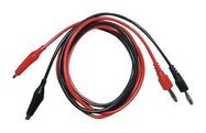 TEST LEAD, ALLIGATOR CLIP-PLUG, BLK/RED