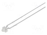 LED; violet; 1.8mm; 90÷120mcd; 30°; Front: convex; 2.9÷3.6VDC OPTOSUPPLY