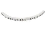 CABLE MARKER, PRE PRINTED, PVC, WHITE