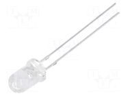 LED; violet; 5mm; 220÷350mcd; 15°; Front: convex; 3÷3.6VDC OPTOSUPPLY