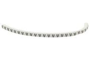 CABLE MARKER, PRE PRINTED, PVC, WHITE