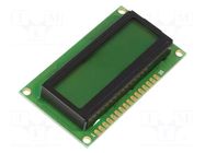 Display: LCD; alphanumeric; STN Positive; 16x2; 65.5x36.7x12.5mm DISPLAY ELEKTRONIK