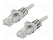 Patch cord; U/UTP; 5e; CCA; grey; 10m; RJ45 plug,both sides LOGILINK
