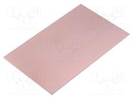 Laminate; FR4,epoxy resin; 1mm; L: 160mm; W: 100mm; Coating: copper 