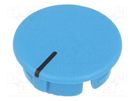 Cap; ABS; blue; push-in; Pointer: black; round; A2510,A2609 OKW