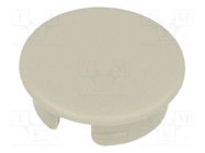 Cap; ABS; beige; push-in; round OKW